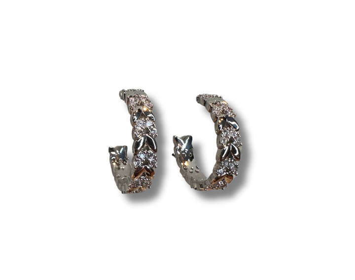 Leaf crystal hoops
