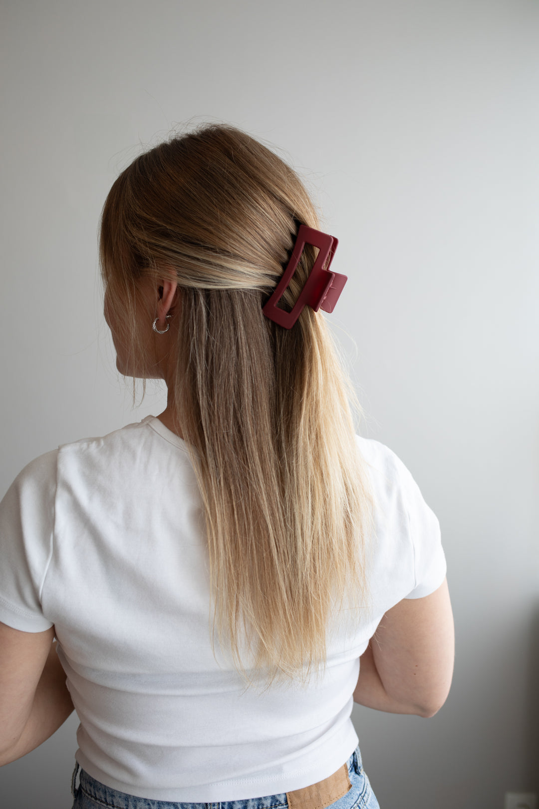 Mött hárklemma - Vínrauð