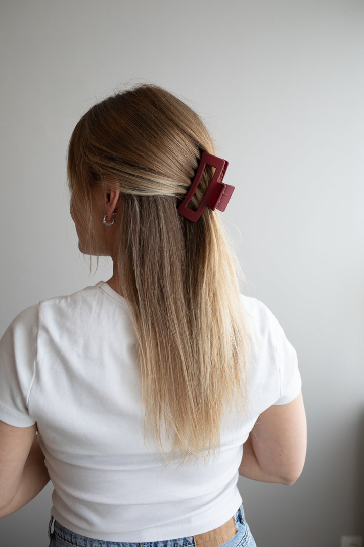 Mött hárklemma - Vínrauð